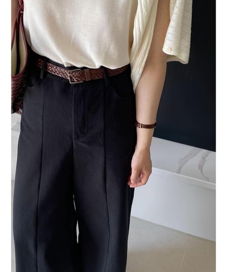 center stitch wide pants /3color　　IR1626