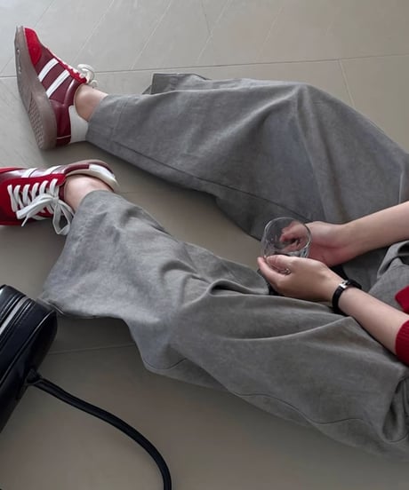high waist wide tuck pants /2color　IR1581