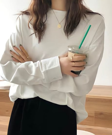 round neck cuff sleeve pullover　　IR1484