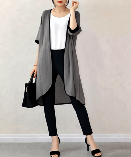 drape long cardigan /3color　　IR1679