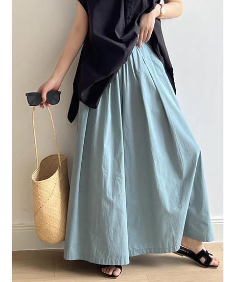 tucked gathered wide pants　　IR1621