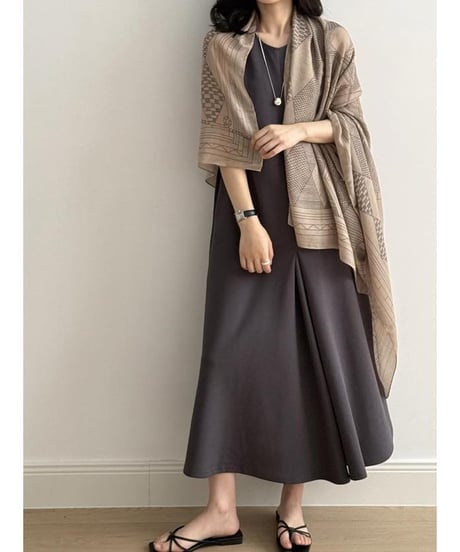 front tuck sleeveless op /2color　　IR1634