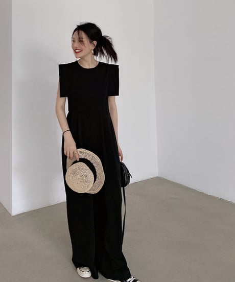 square sleeve jumpsuit　　IR1373