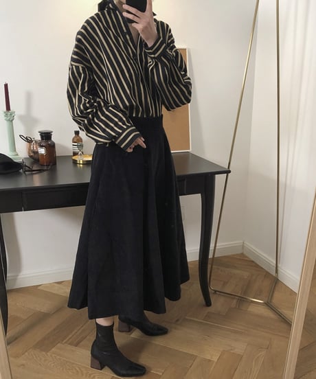 striped cotton shirt　　IR1485