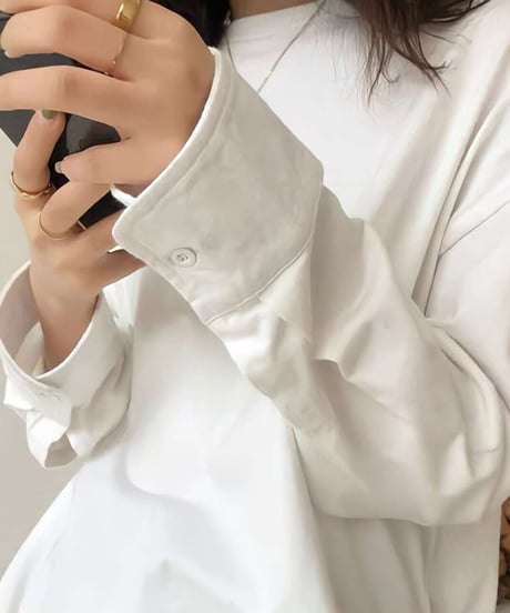round neck cuff sleeve pullover　　IR1484