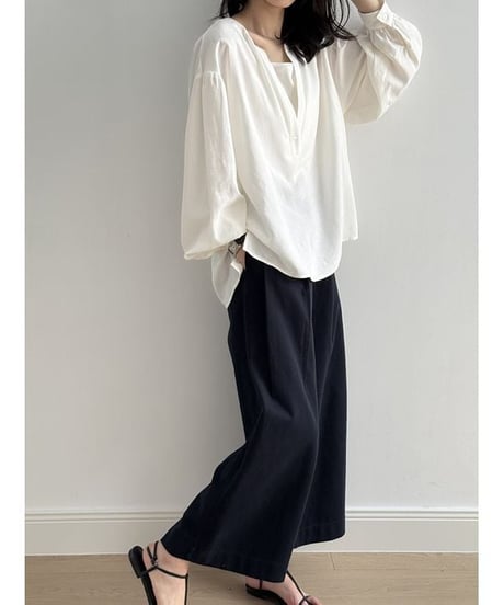 skipper shirt & camisole layered set /3color　　IR1653