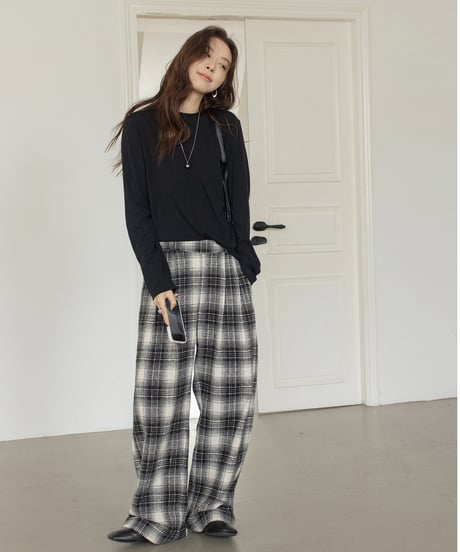 center seam basic long T-shirt /3color　IR1571
