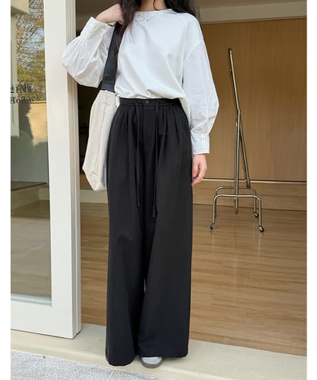 pleated wide pants /2color　　IR1608