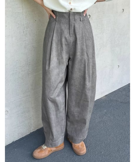 high waist wide tuck pants /2color　IR1581