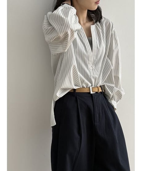 skipper shirt & camisole layered set /3color　　IR1653