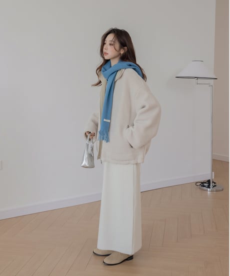 u-neck stitch long one piece /3color　　IR1544