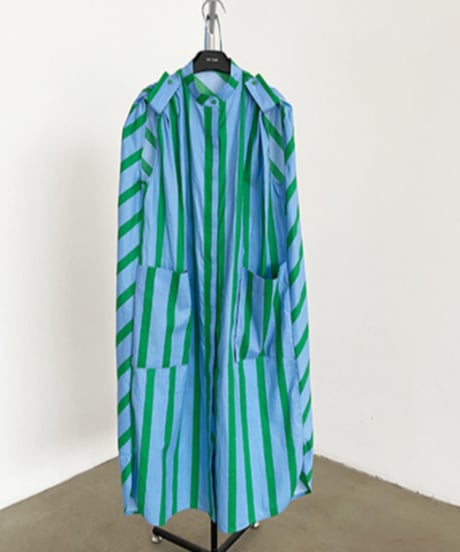 stripe shirt one-piece　　IR1352