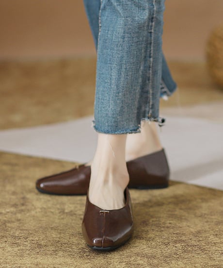 square toe flat pumps /3color　　IR1602