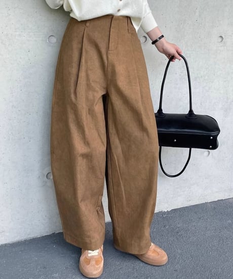 high waist wide tuck pants /2color　IR1581