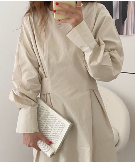 waist belt side slit one piece /3color　　IR1535