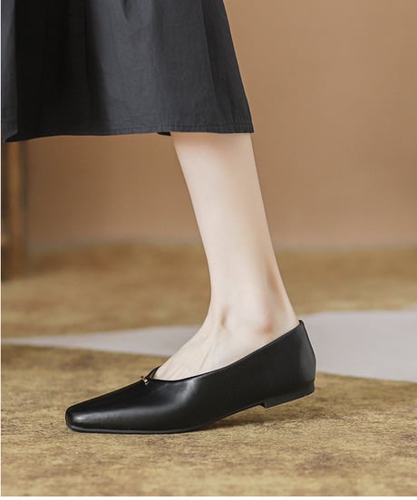 square toe flat pumps /3color　　IR1602