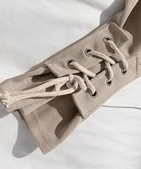 lace up sleeve pullover　　IR1476