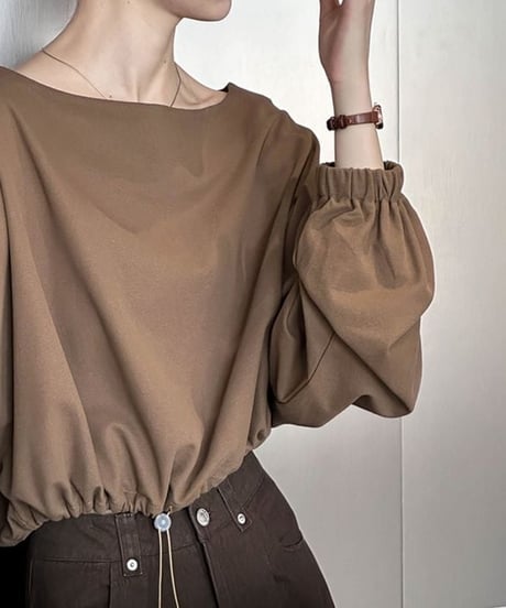 drawstring hem top　　IR1511