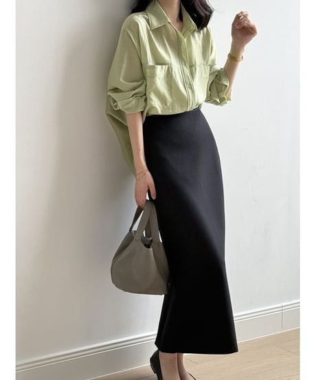 double pocket sheer shirt /3color　　IR1647