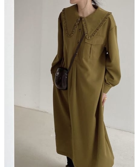 big collar frill dress　　IR1494