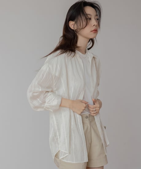 one button back slit 2way shirt　　IR1400
