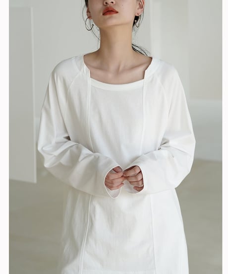 open neck design cutsew　　IR1592