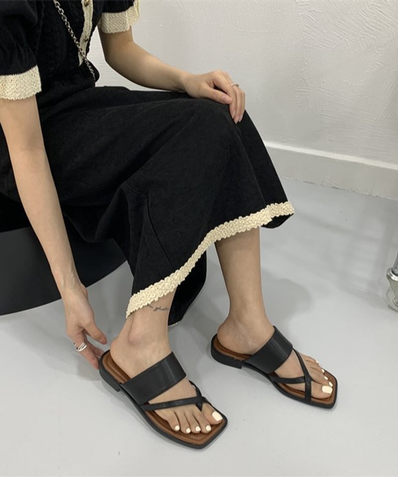 cross thong sandals IR1365 | irumoon