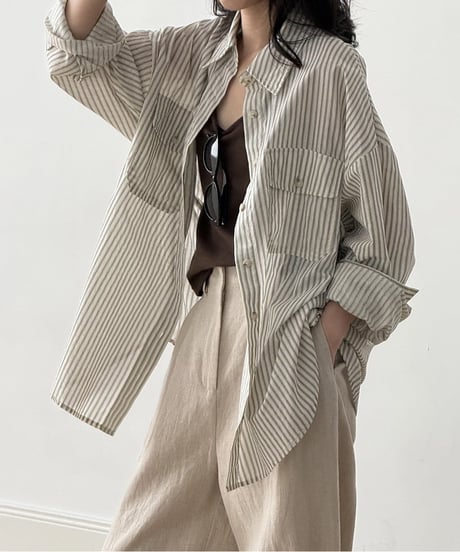 stripe overshirt　　IR1650