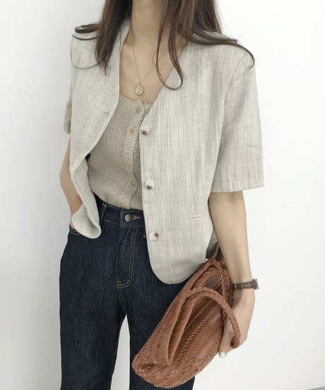light layer short jacket /2color　　IR1680