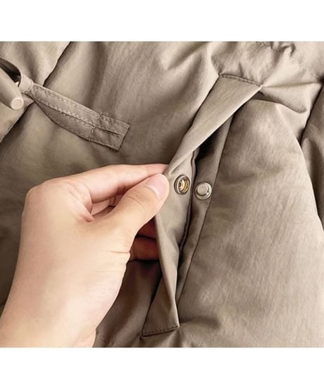 stand collar duffle padded coat /3color　　IR1563