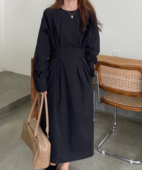 waist belt side slit one piece /3color　　IR1535
