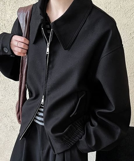 drop shoulder blouson/2color　IR1523