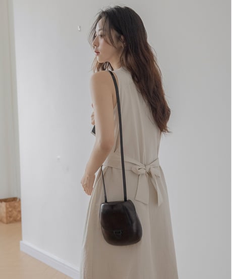 back ribbon sleeveless onepiece　　IR1387