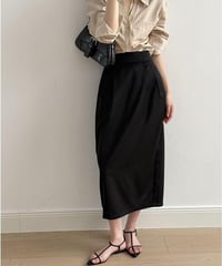 back slit tuck skirt /2color　　IR1630