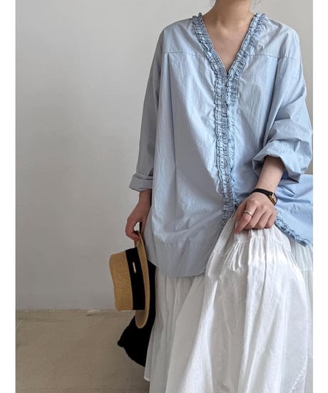 frill design 2way blouse /2color　　IR1627