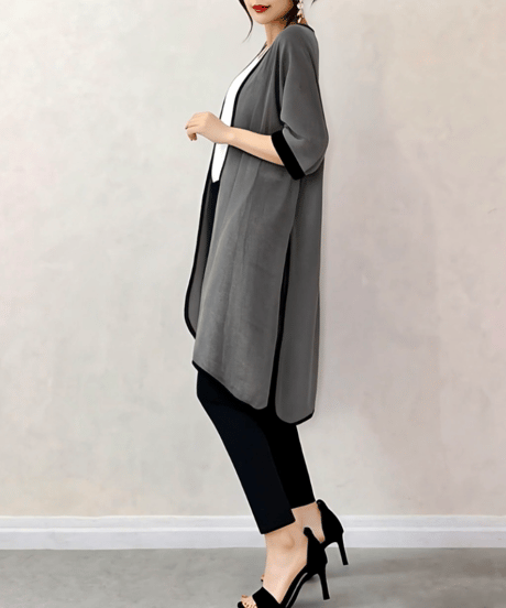 drape long cardigan /3color　　IR1679