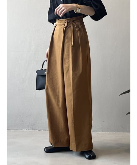wide leg tuck pants /3color　　IR1611