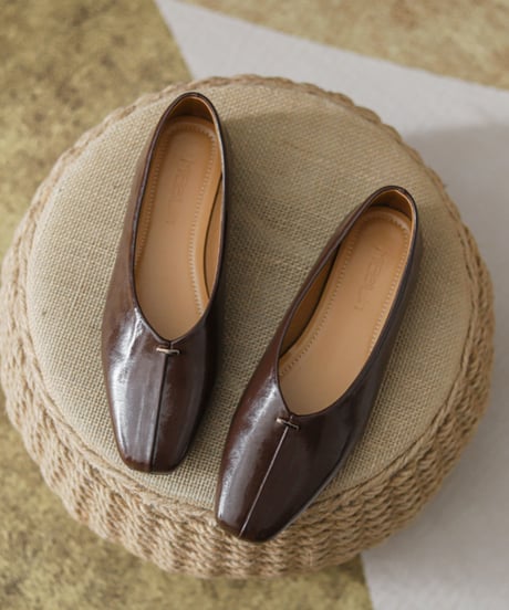 square toe flat pumps /3color　　IR1602