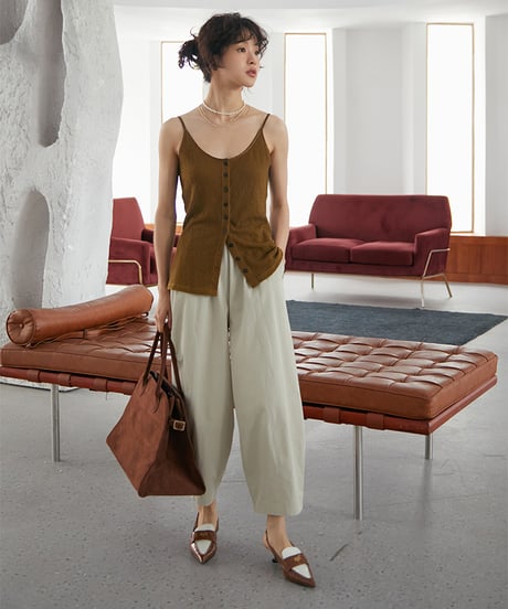 cotton cocoon pants　　IR1358