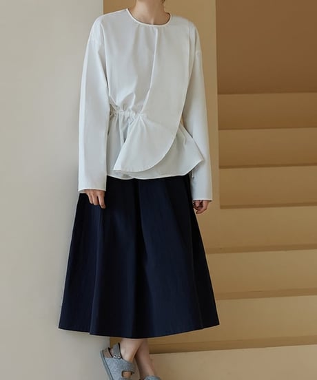 asymmetric peplum shirt　　IR1435