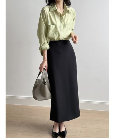double pocket sheer shirt /3color　　IR1647