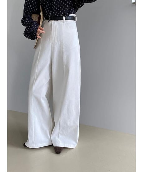 center stitch wide pants /3color　　IR1626