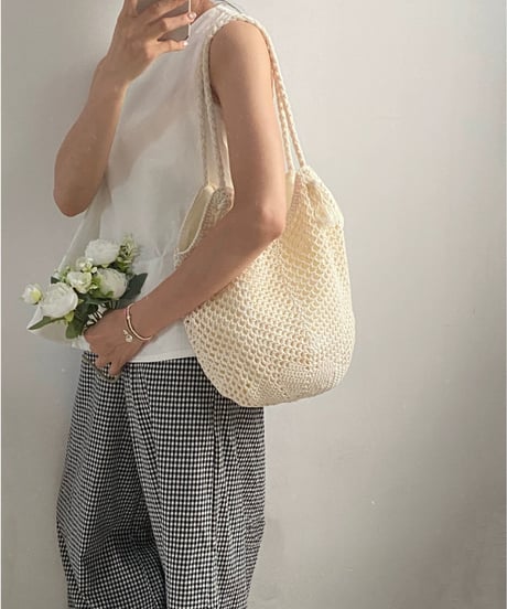 natural mesh tote bag /2color　　IR1629