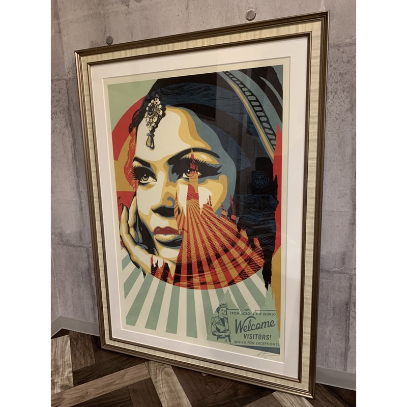 額装済/Target Exceptions/手書きサイン入り/オベイ 額装済/Target Exceptions 手書サイン入 オベイ/アートポスター