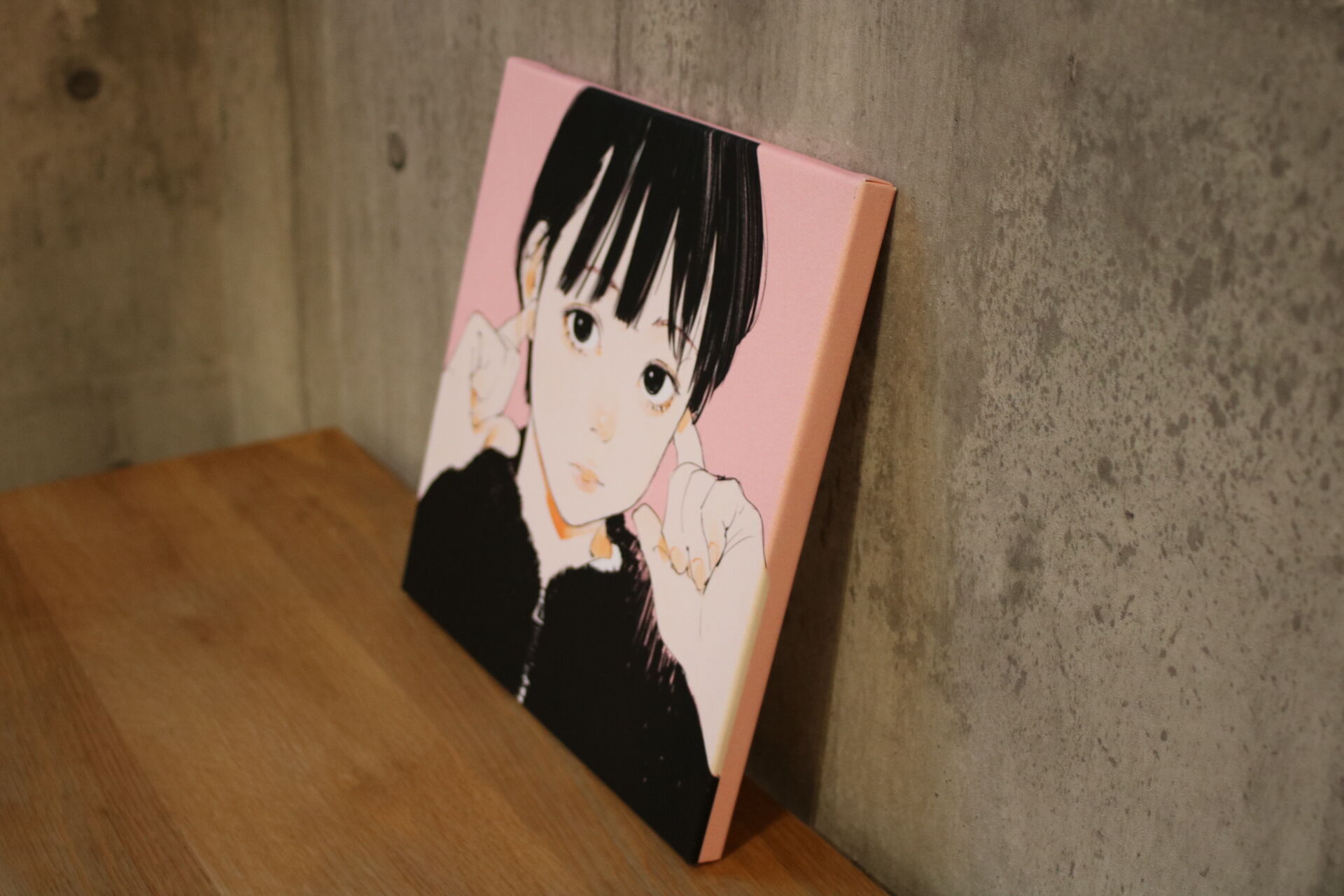 古塔つみ COLOR GIRL ミニキャンバス 古塔つみ ー「pink2 COLORGIRL」 立体額サービス | SPENCER.STORE