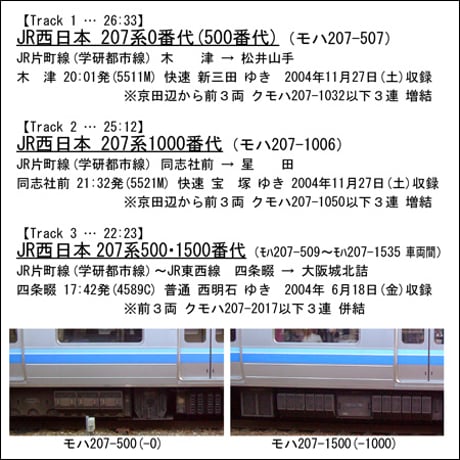 鉄道走行音CD 065　JR西日本 207系0番代・1000番代