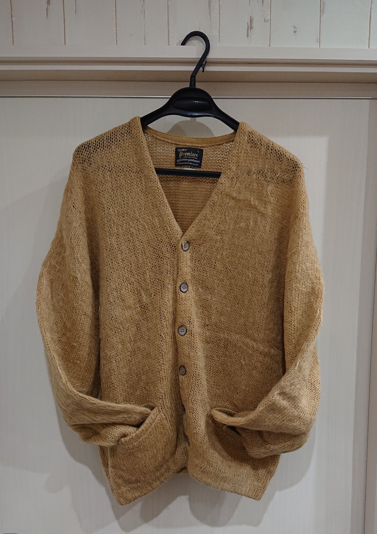 SEARS premiere COLLECTION 60s モヘアカーディガン L 中古品