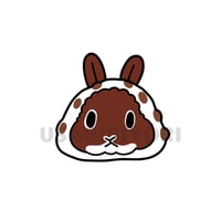 【スイーツシリーズ】うさぎさんステッカー 豆大福