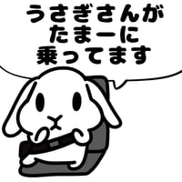 うさぎさんステッカー（垂れ耳/ホワイト）