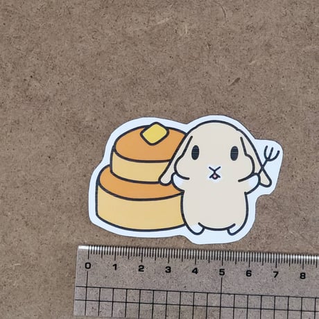 【スイーツシリーズ】うさぎさんステッカー パンケーキ